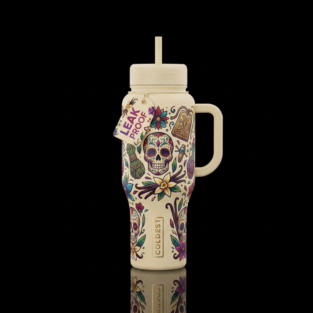 Voodoo Vanilla water bottle design