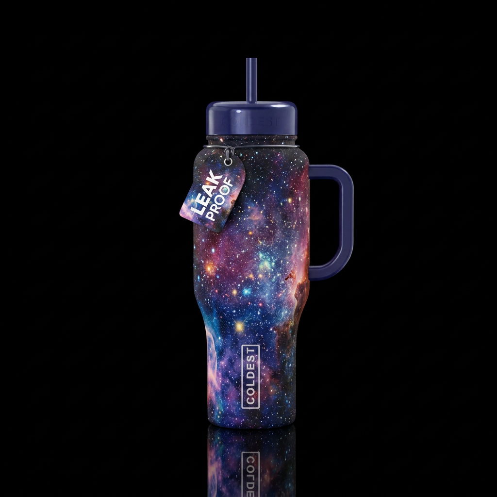 Cosmic Stardust water bottle design