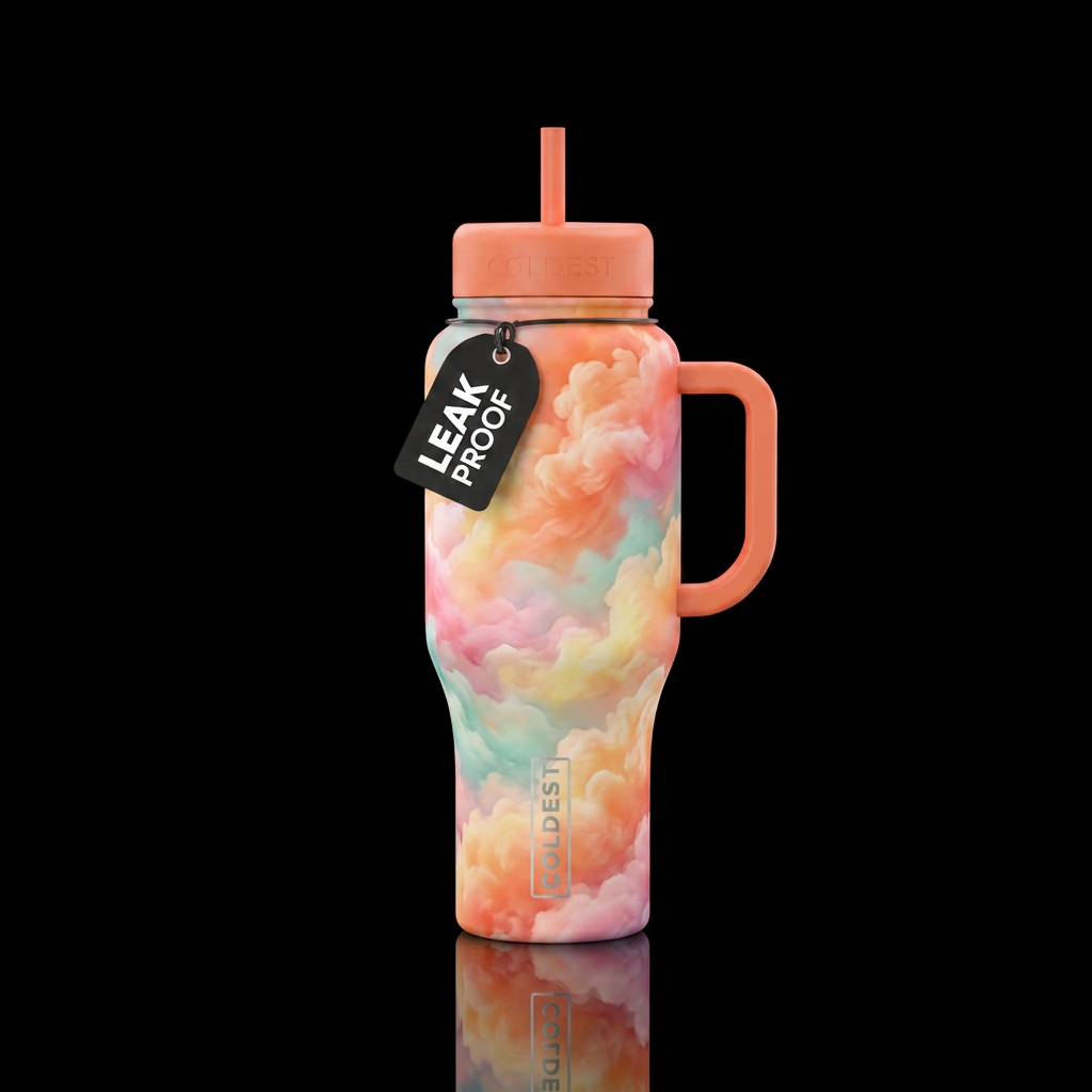 Sherbet Clouds water bottle design