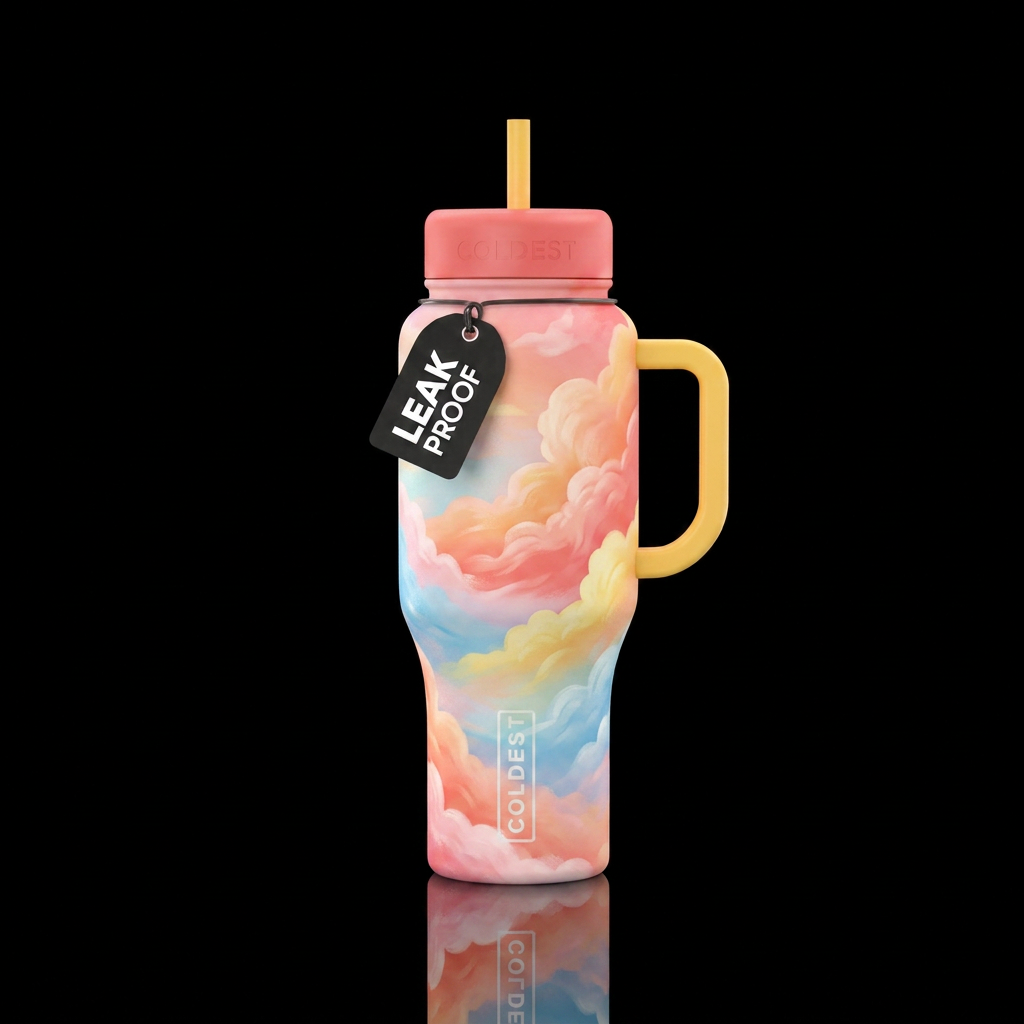 Sherbet Clouds water bottle design