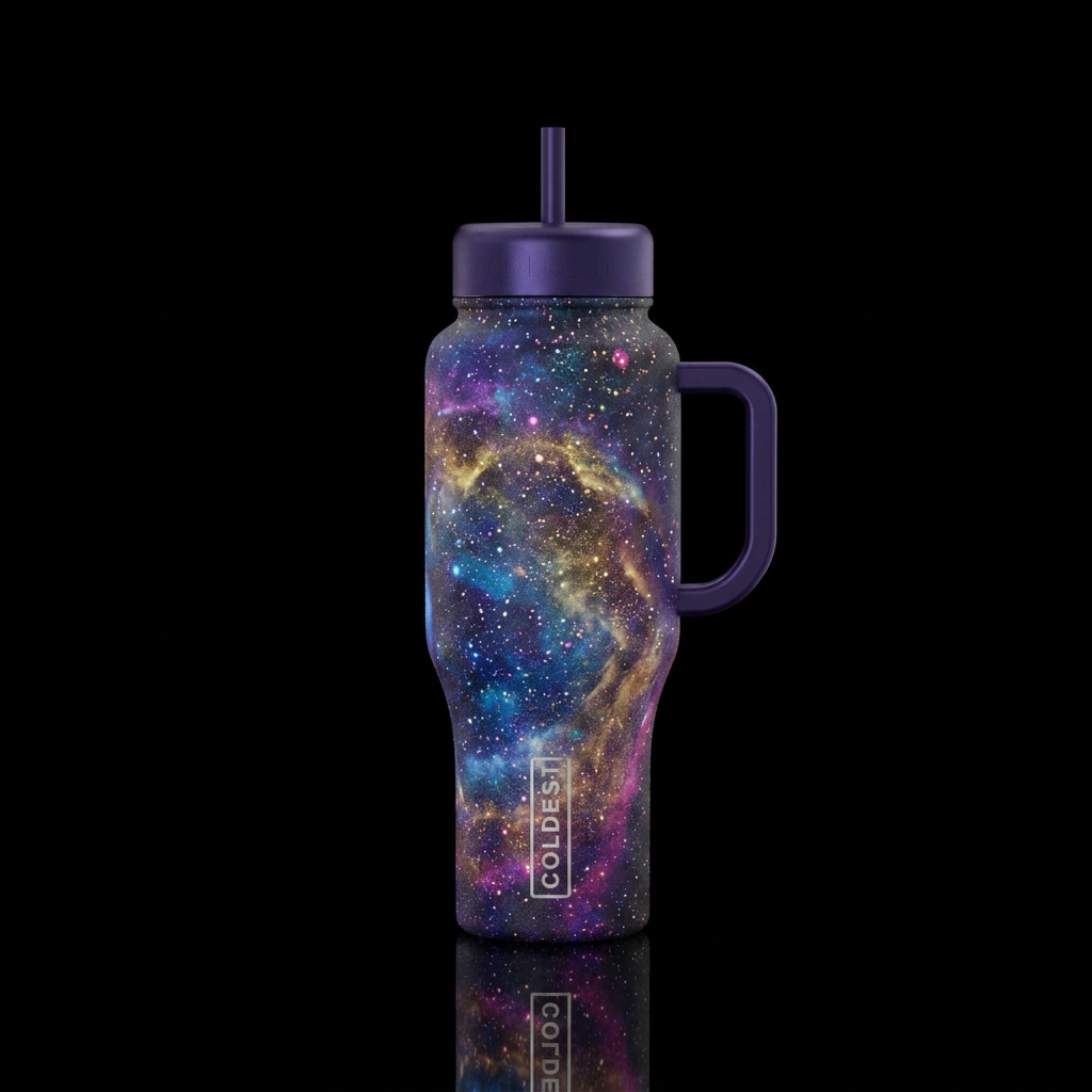 Cosmic Stardust water bottle design