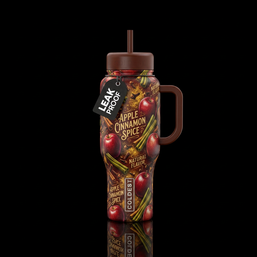 Apple Cinnamon Spice water bottle design