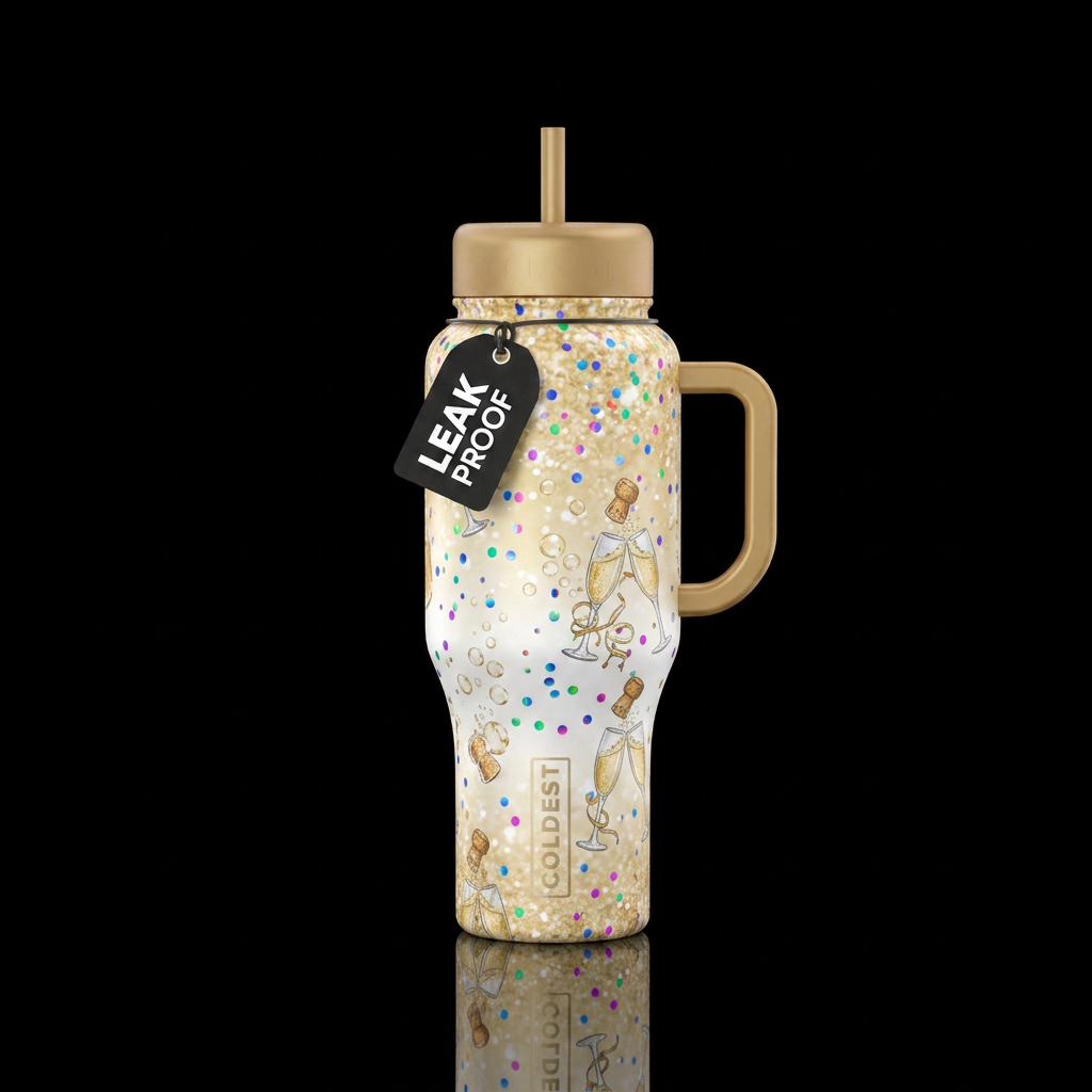 Champagne Toast water bottle design