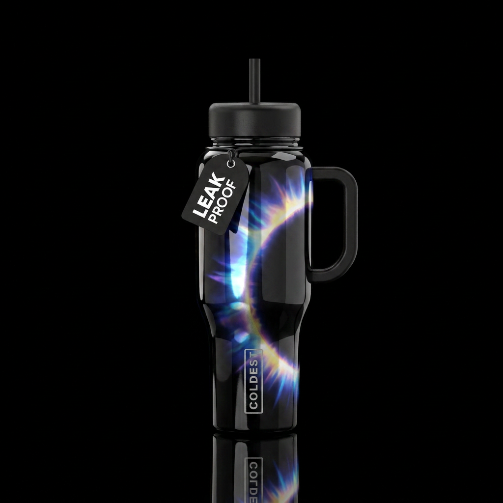 Black Flare water bottle design