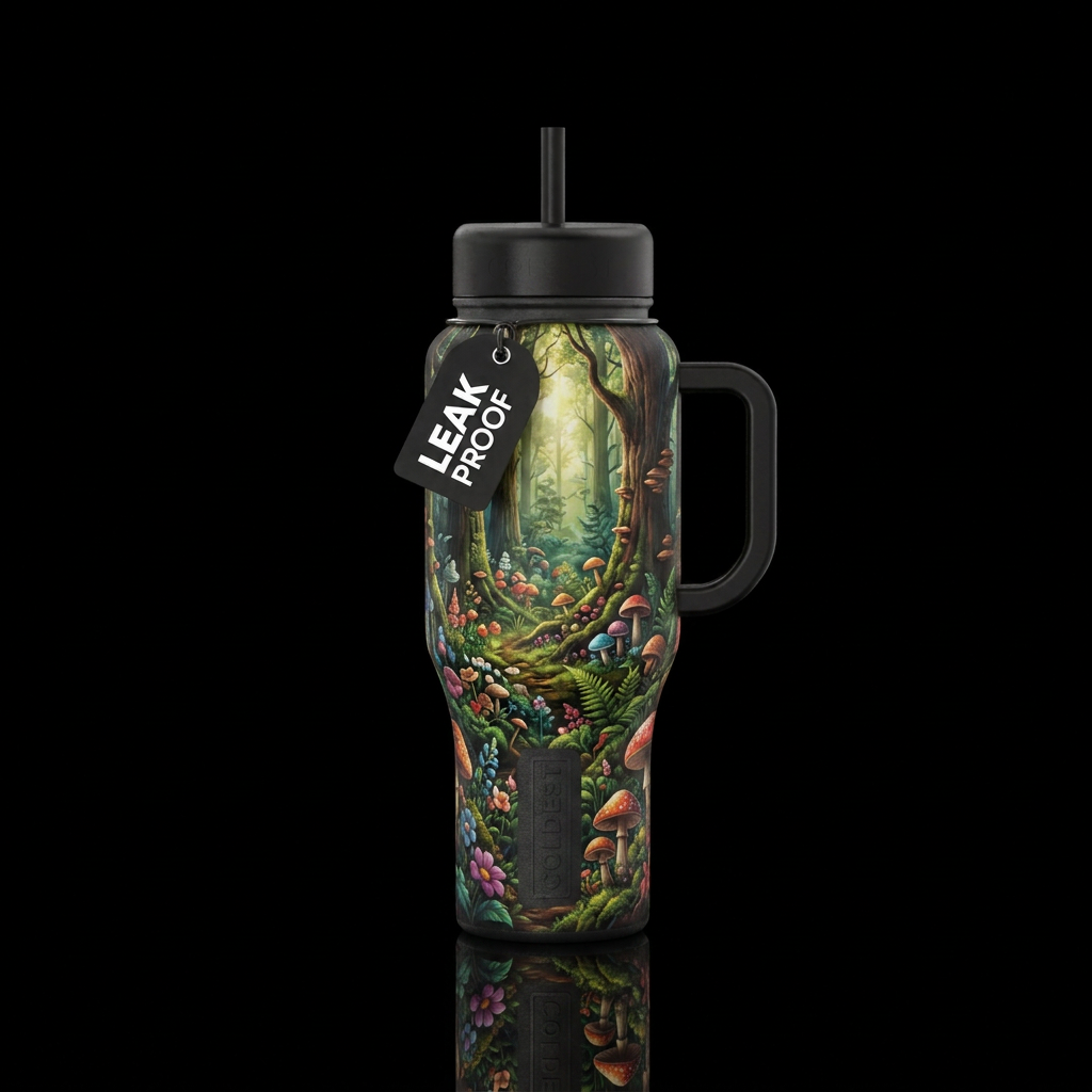 A Walk in the Woods water bottle design