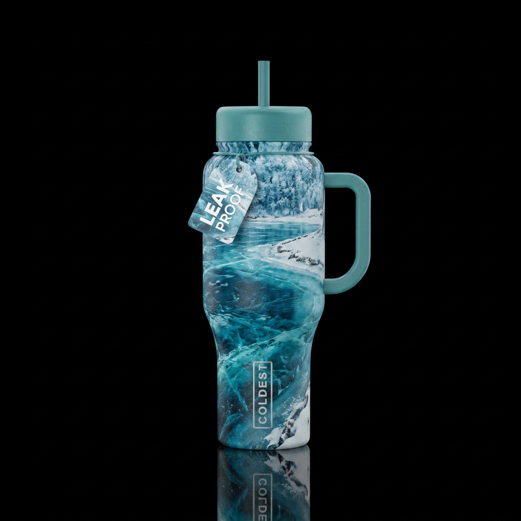 Frozen Lake water bottle design