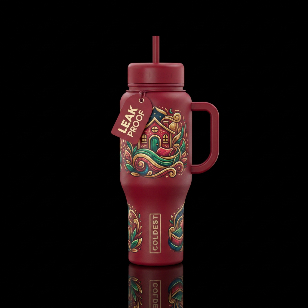 Crimson Haven water bottle design