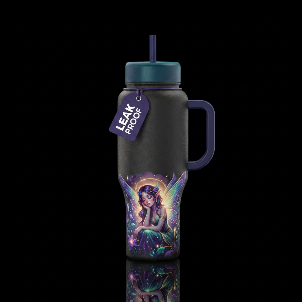 Fairy Daydreaming water bottle design