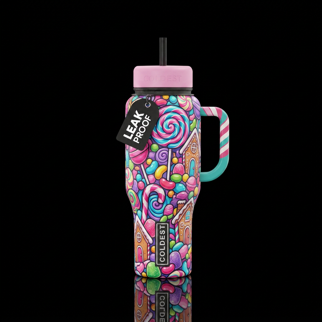 Candy Kingdom water bottle design