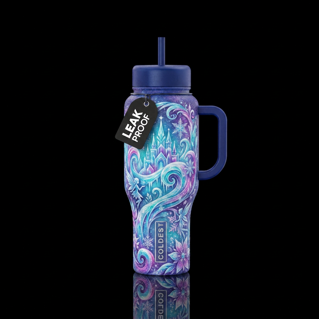 Frozen Fairyland water bottle design