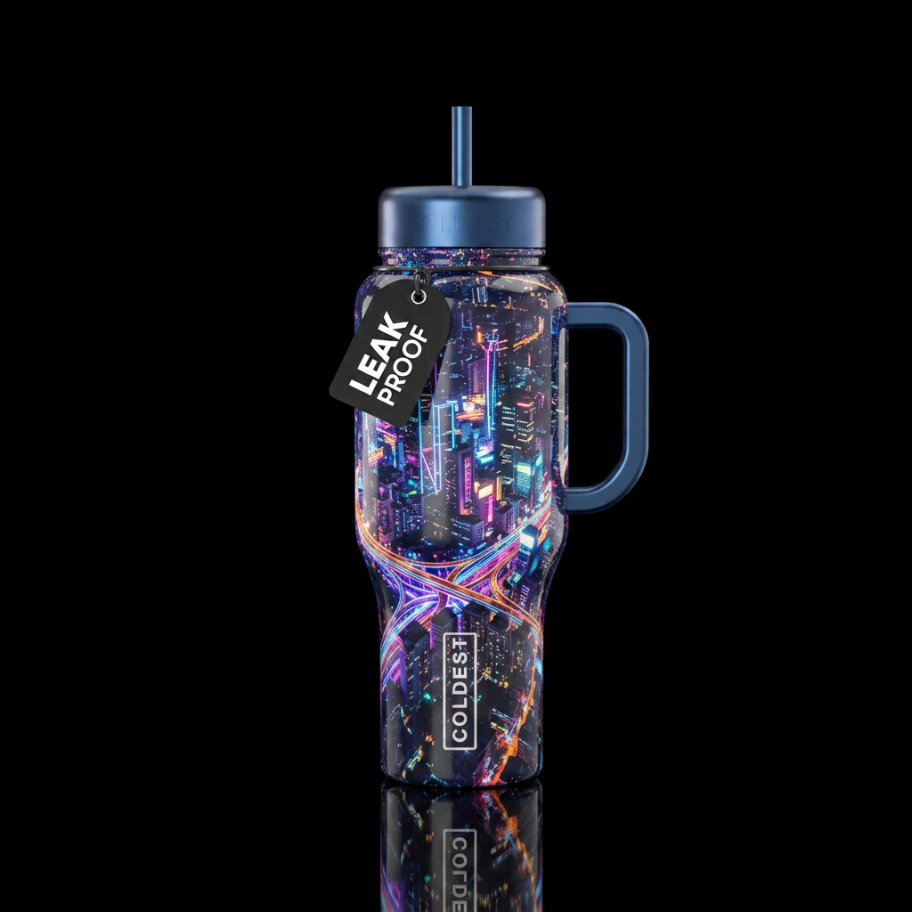 Glow City water bottle design