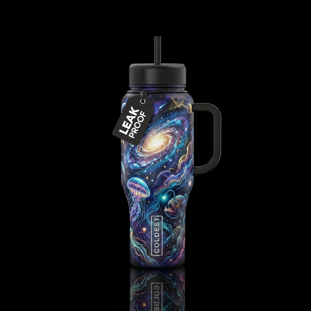 Into the Night water bottle design