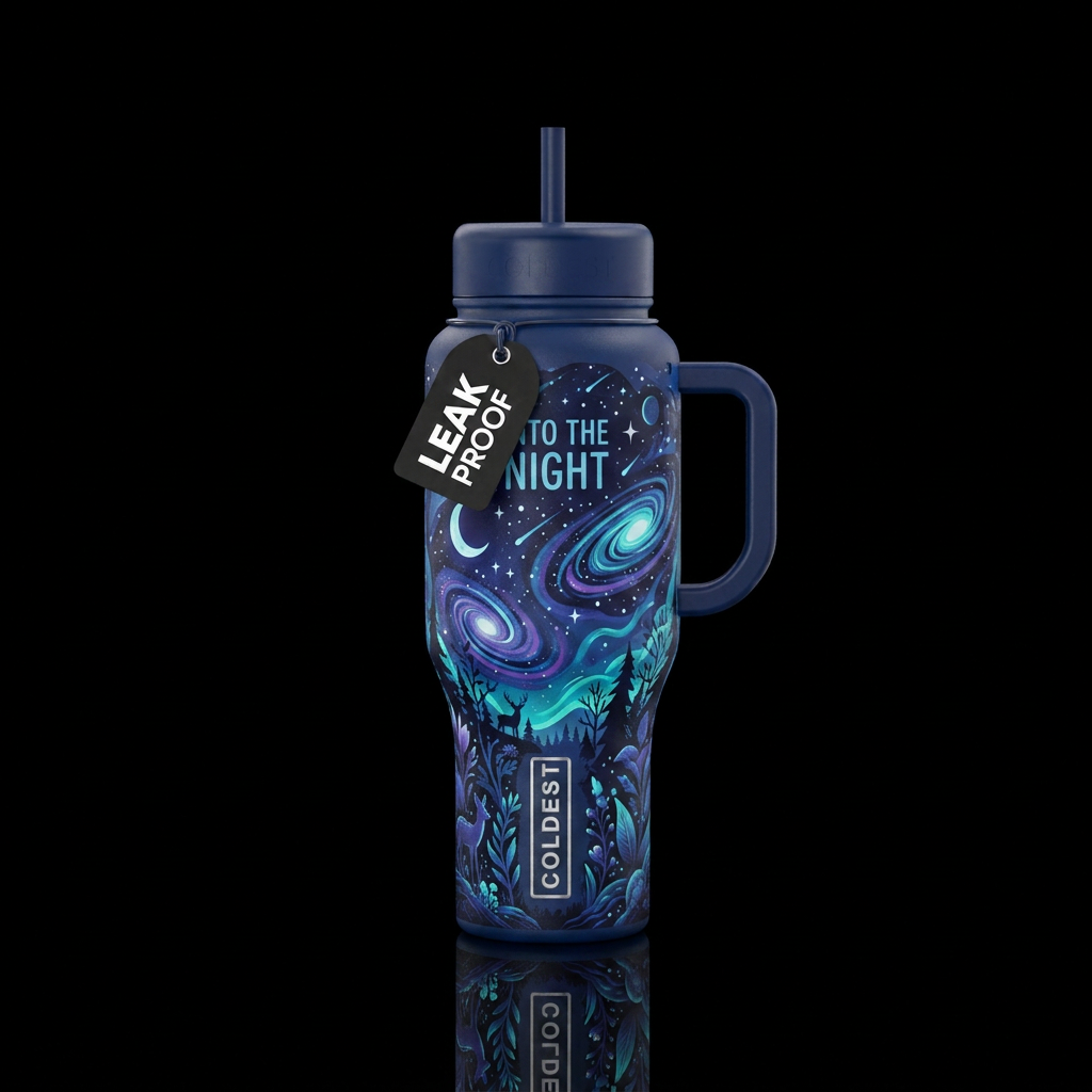 Into the Night water bottle design