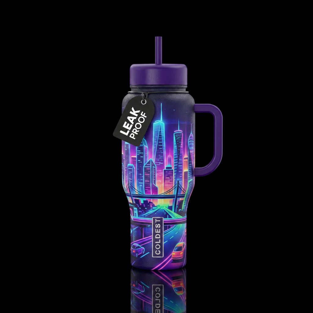 Glow City water bottle design