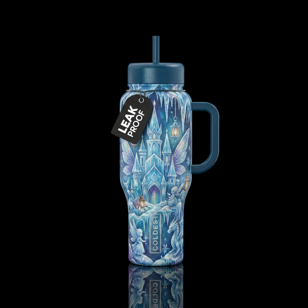 Frozen Fairyland water bottle design
