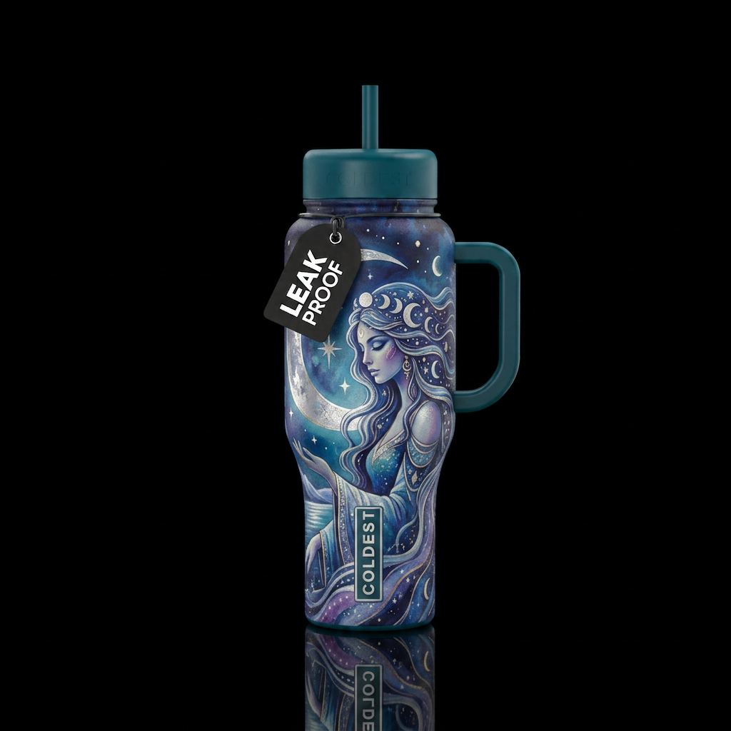 Moonlit Goddess water bottle design