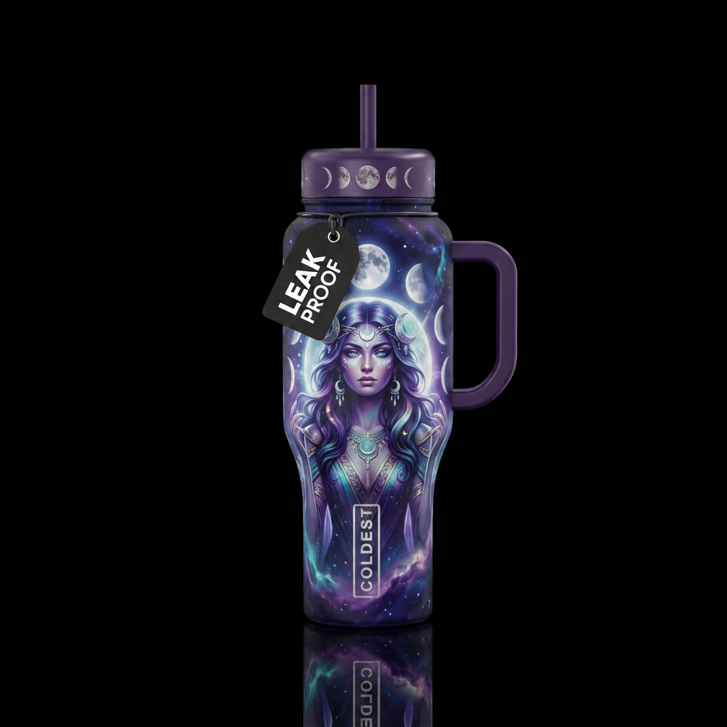 Moonlit Goddess water bottle design