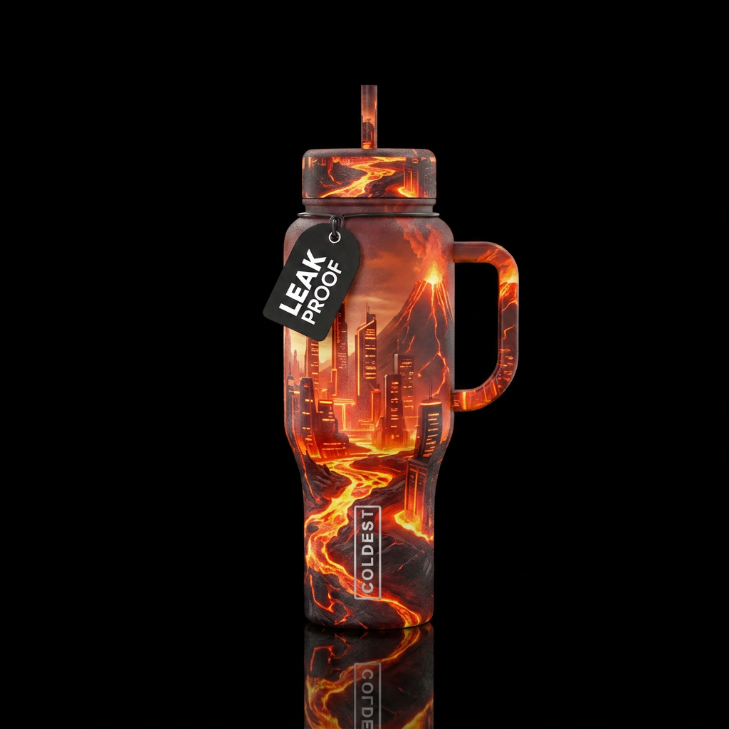 Lava City water bottle design