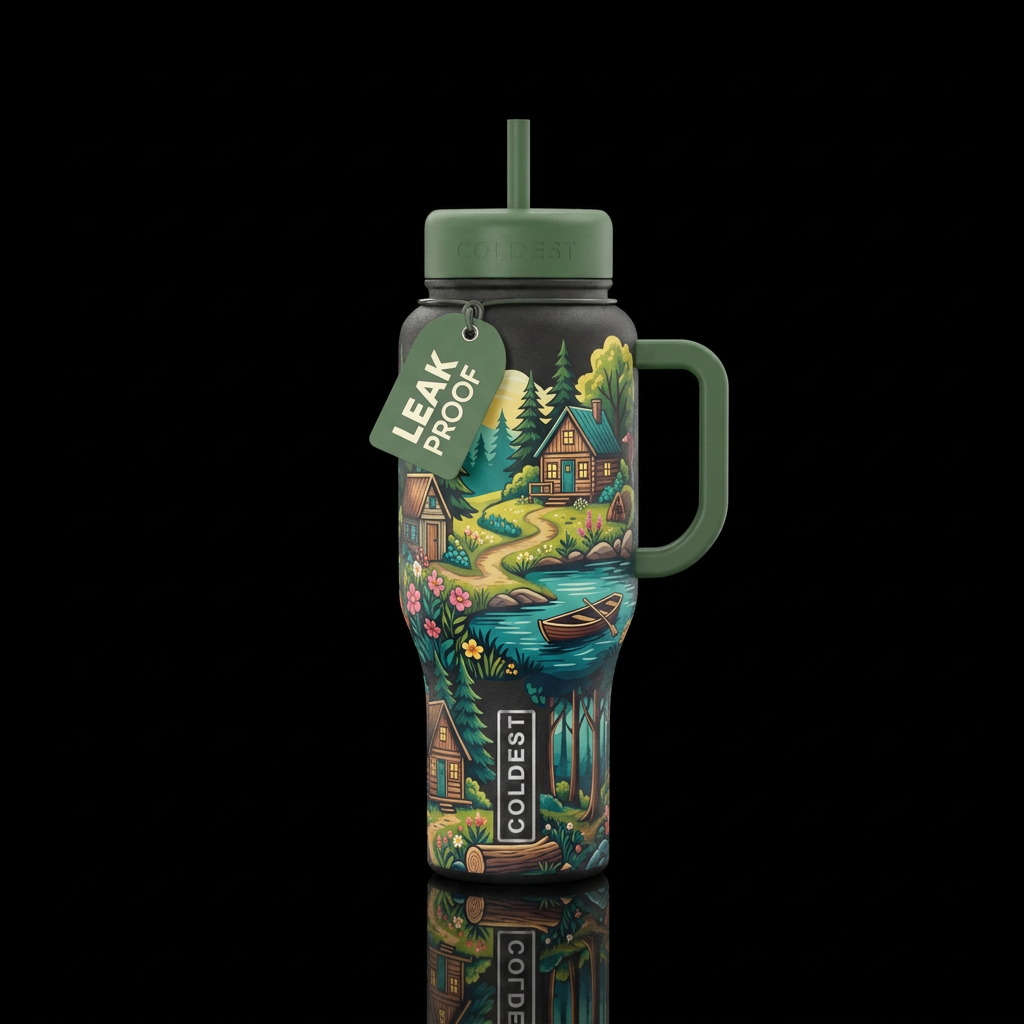 Cottage Life water bottle design