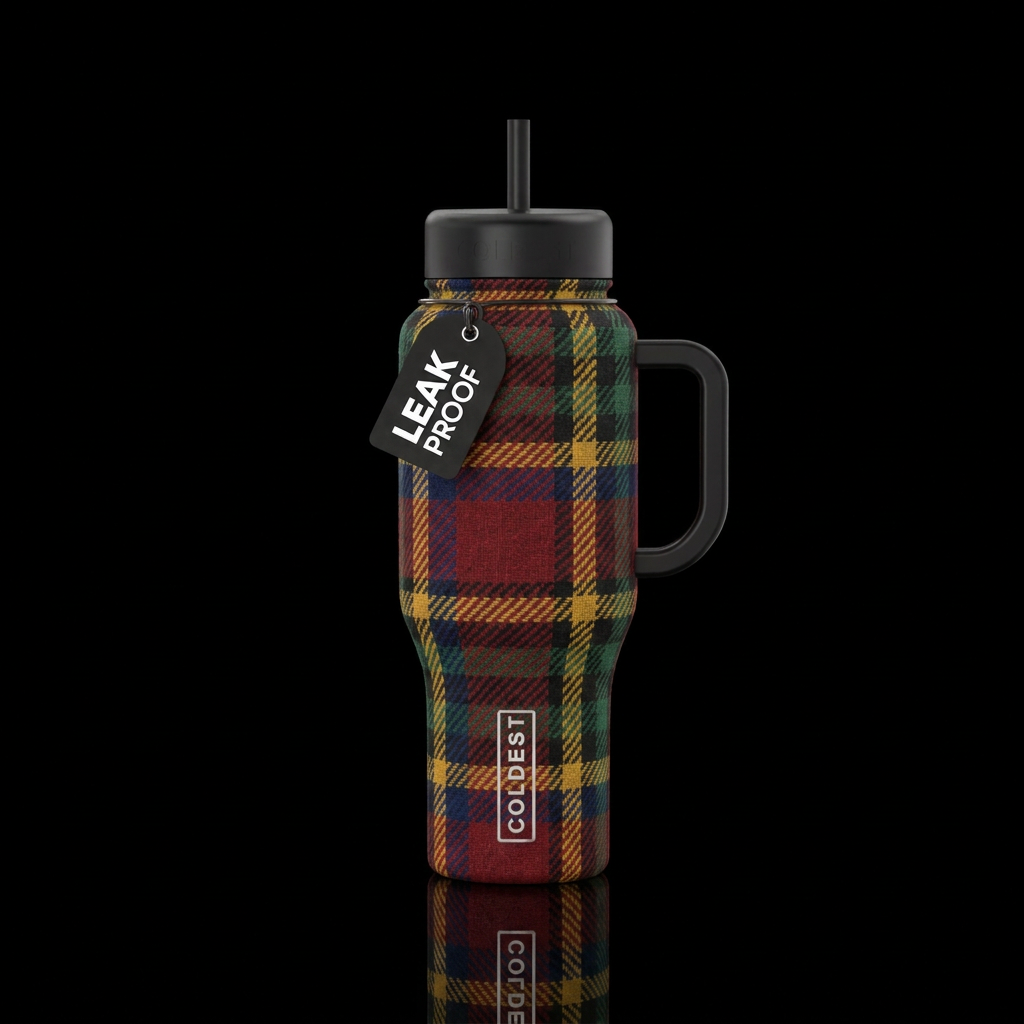 Cozy Flannel water bottle design
