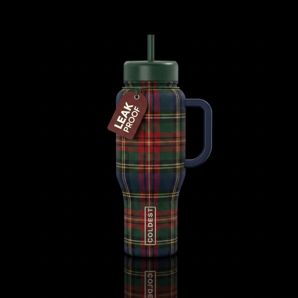 Cozy Flannel water bottle design