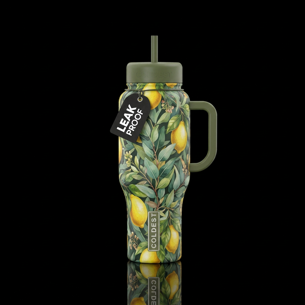 Eucalyptus & Lemon water bottle design