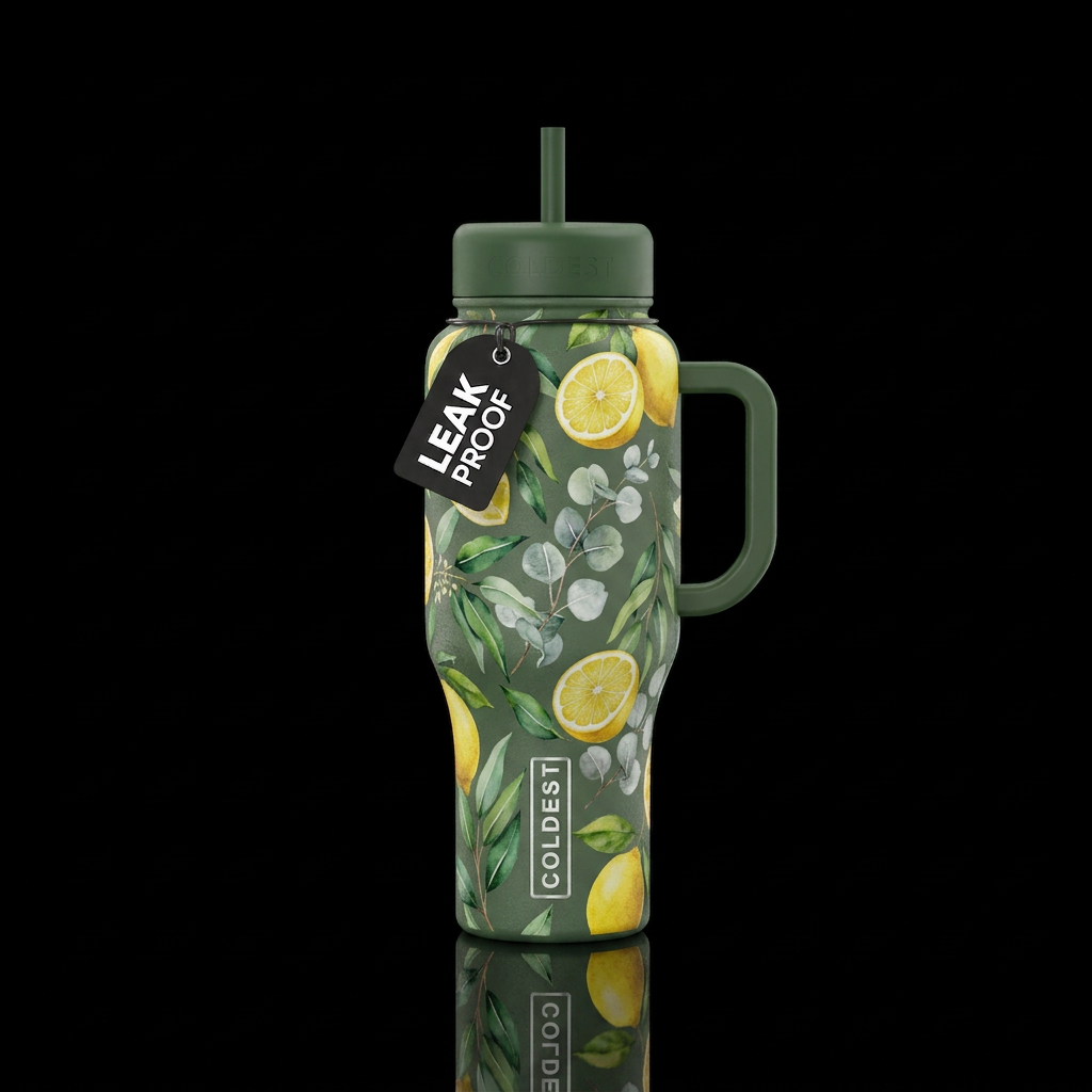 Eucalyptus & Lemon water bottle design