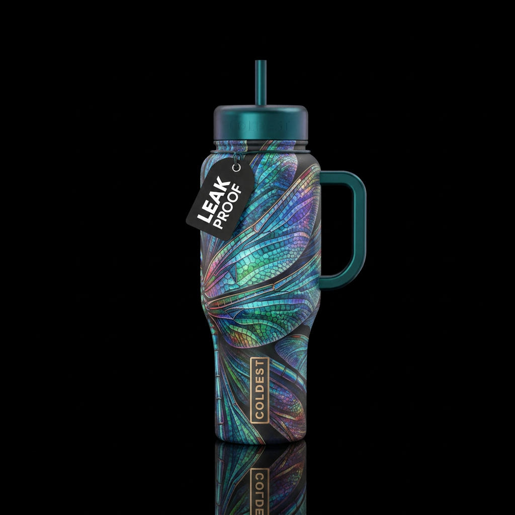 Dragonfly Wings water bottle design