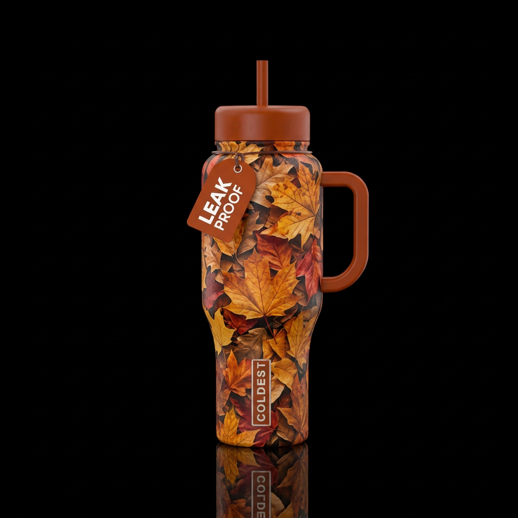 Fallen Leaves water bottle design