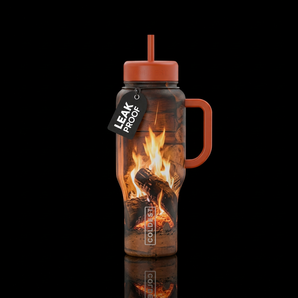 Fireside water bottle design