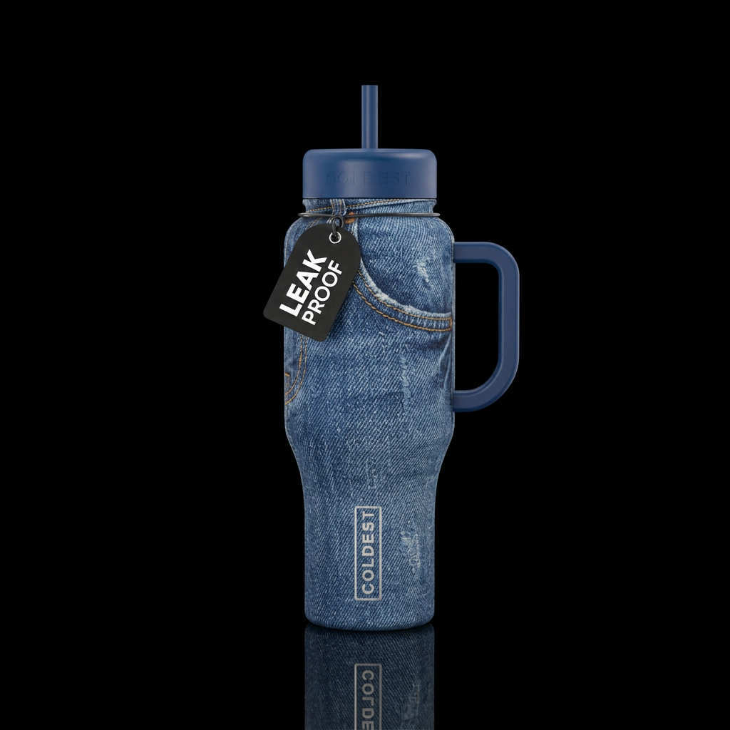 Forever in Blue Jeans water bottle design