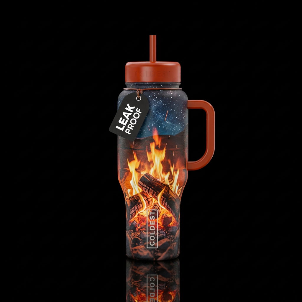 Fireside water bottle design