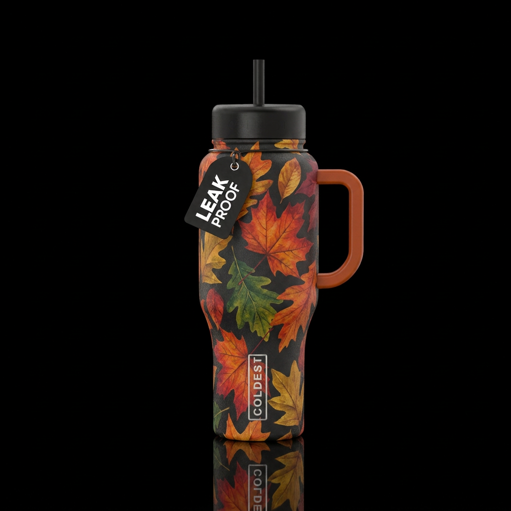 Fallen Leaves water bottle design