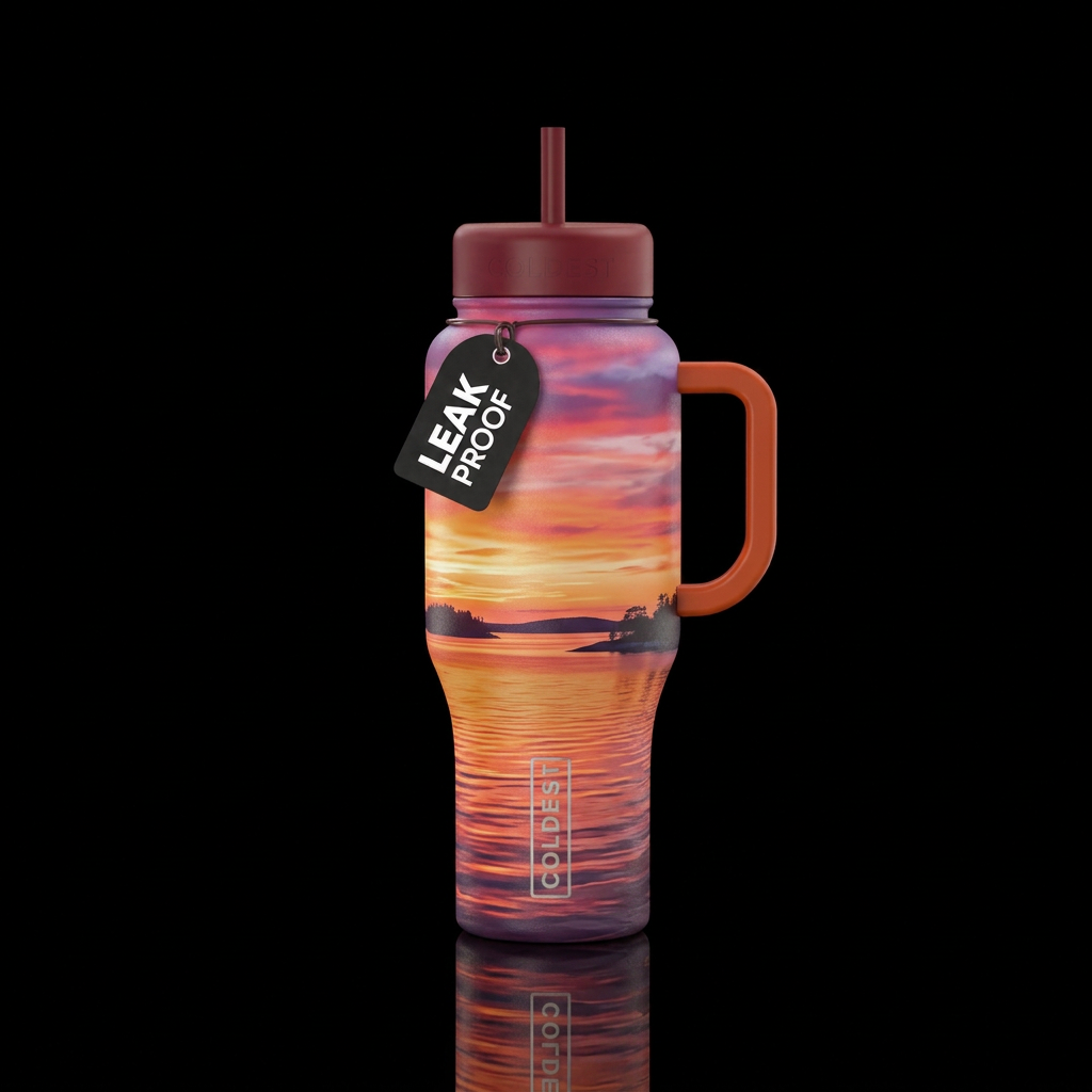 Georgian Bay Sunset water bottle design