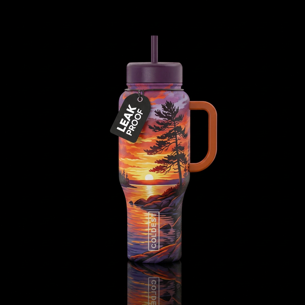 Georgian Bay Sunset water bottle design