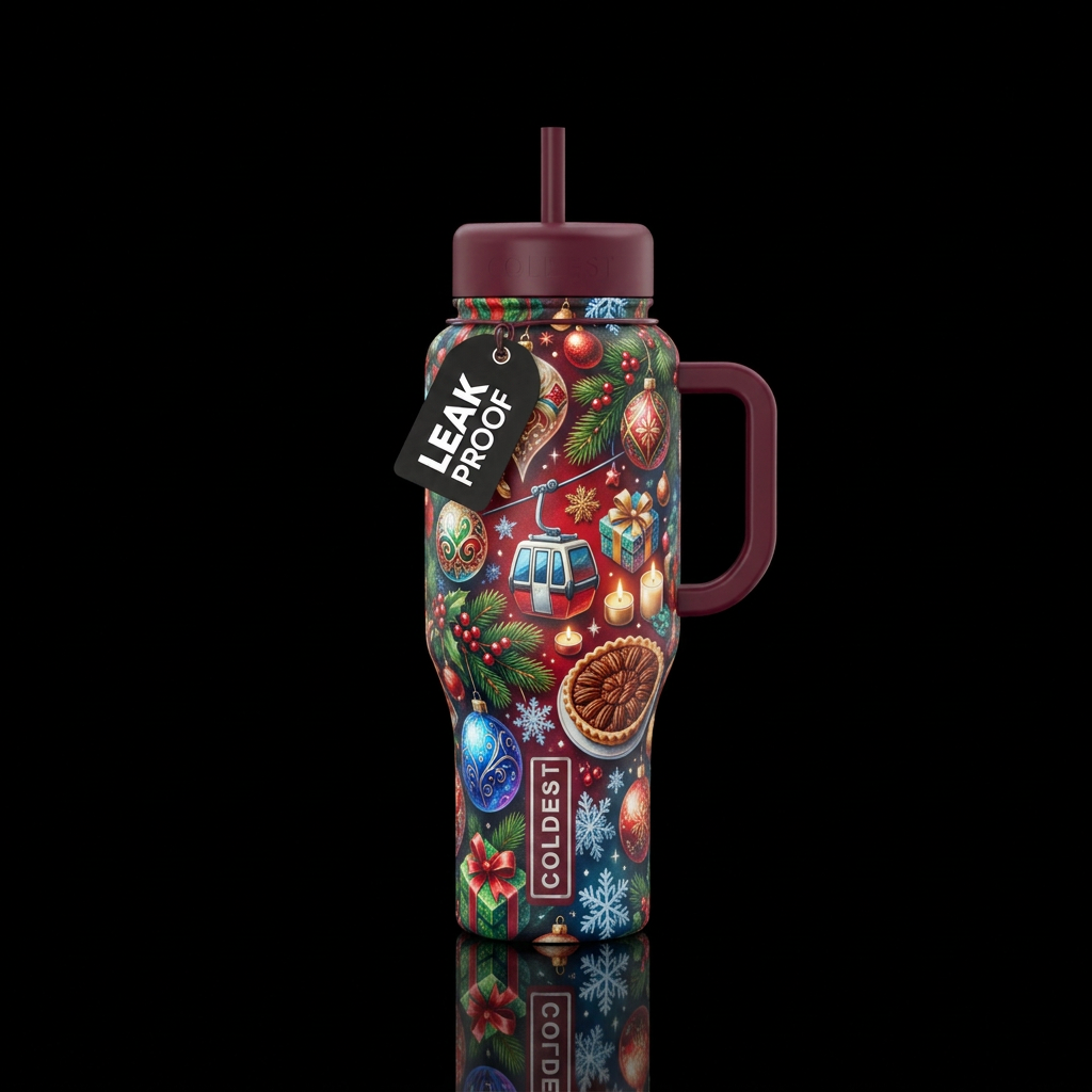 Holiday Memories water bottle design
