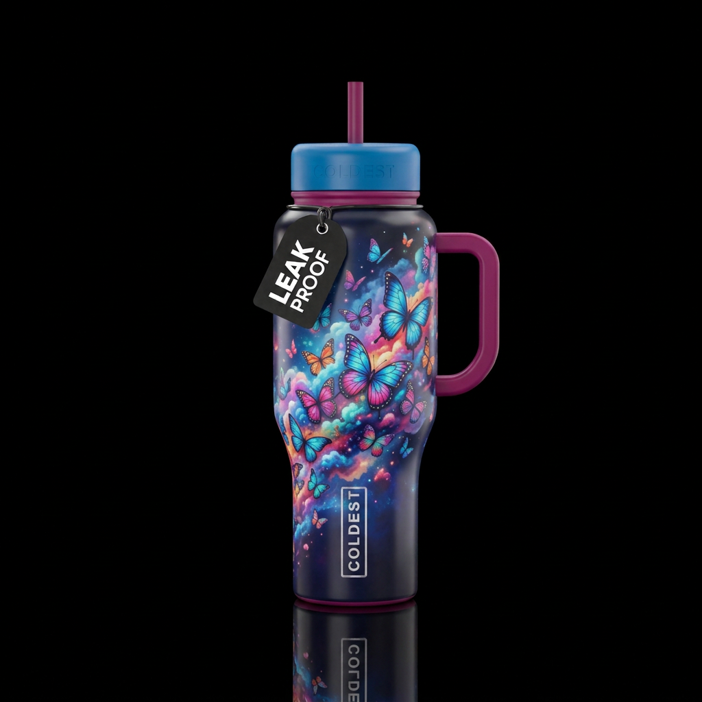 Butterfly Cloud water bottle design