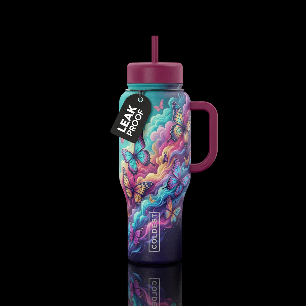 Butterfly Cloud water bottle design