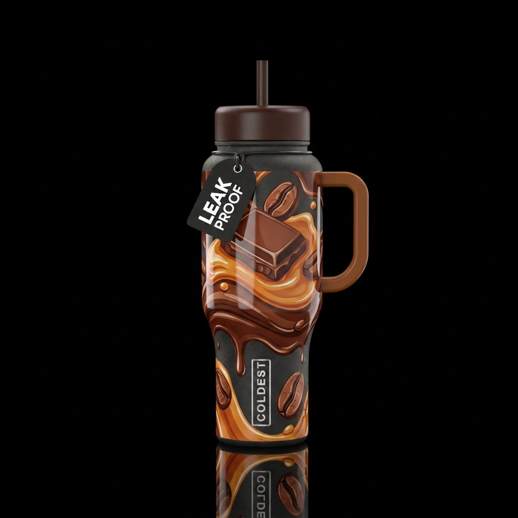 Choco Toffee Coffee water bottle design