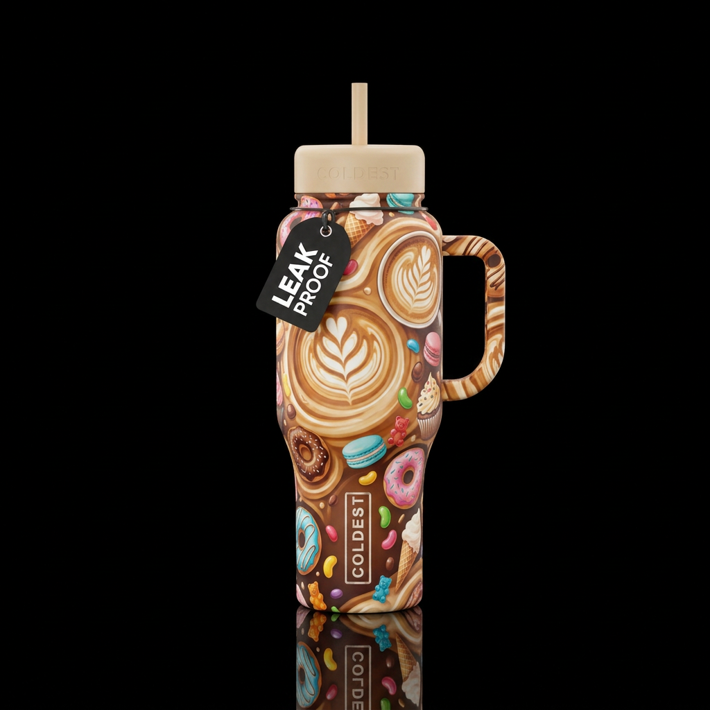 Creamy Coffee & Sweets water bottle design