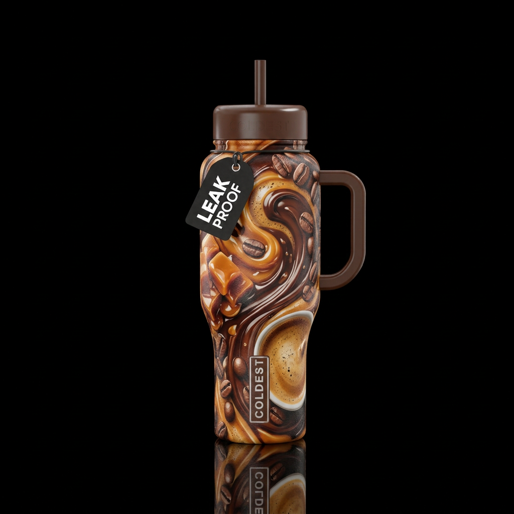 Choco Toffee Coffee water bottle design