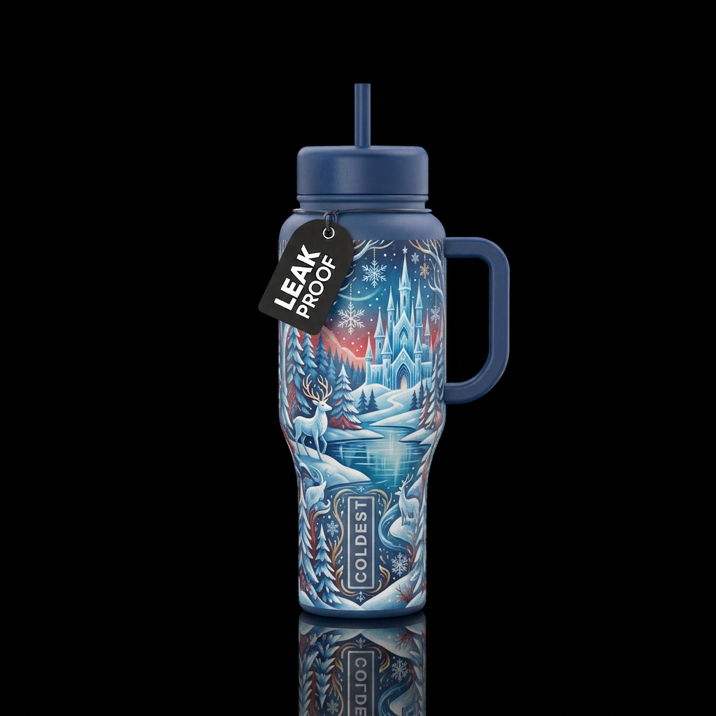 A Winter Fairytale water bottle design
