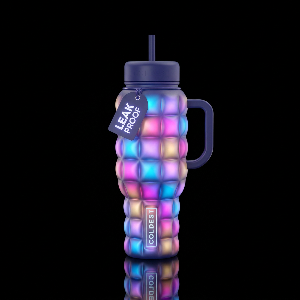 Cushion Glow water bottle design