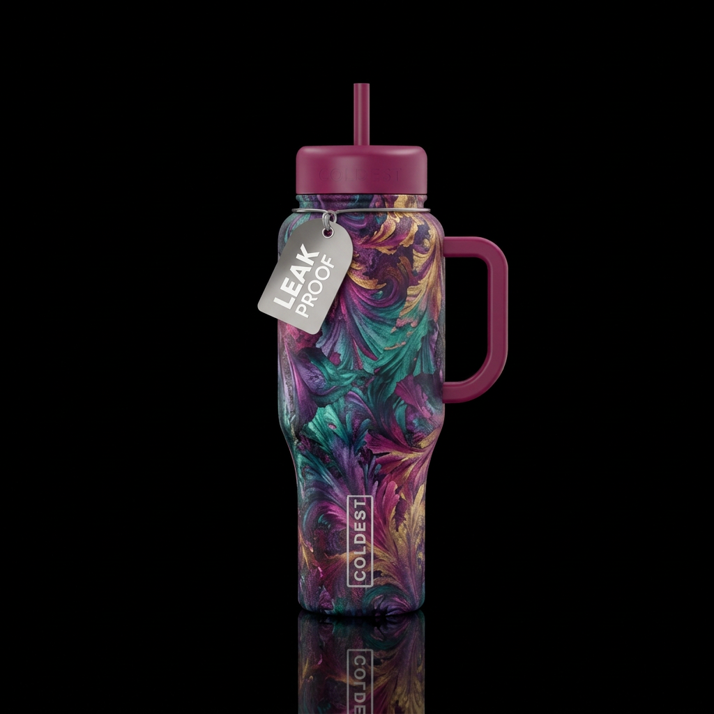 Frosted Reverie water bottle design