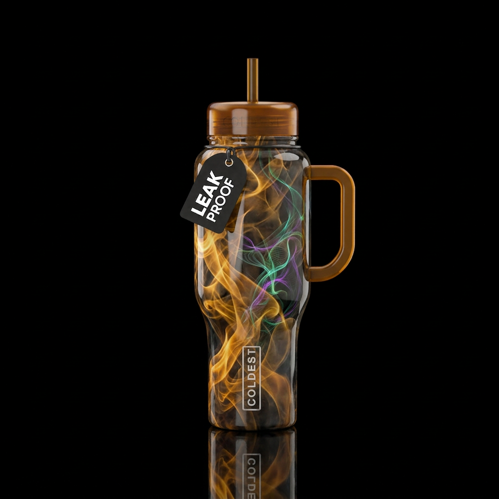 Honeyed Smoke water bottle design