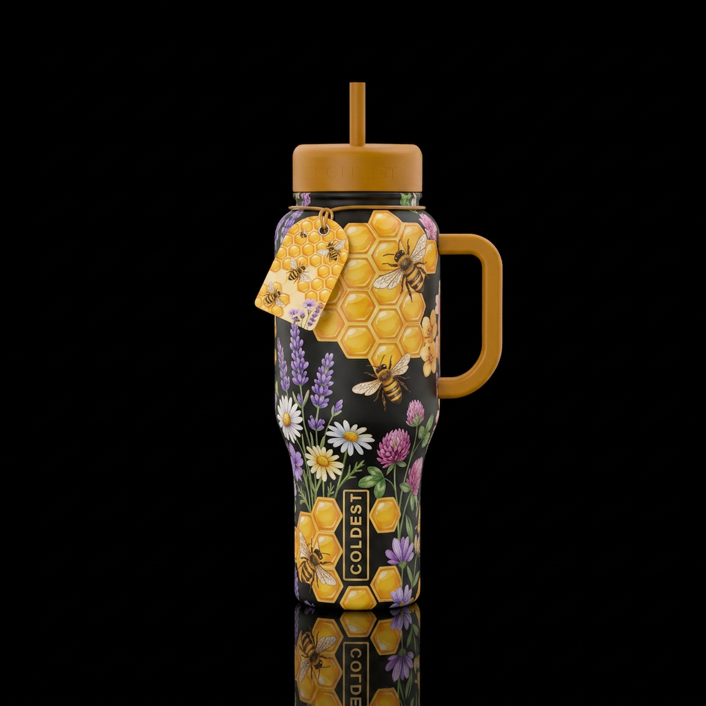 Honey Blossom water bottle design