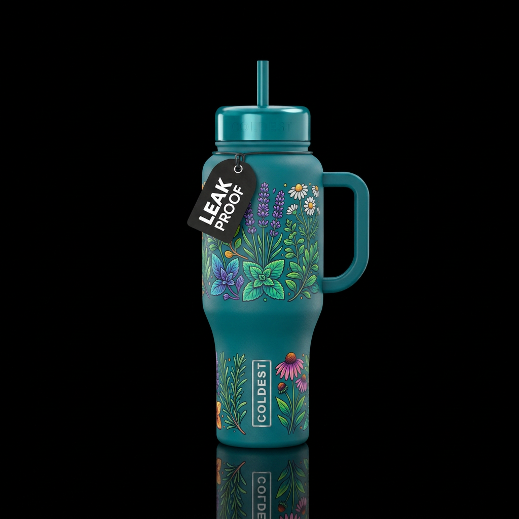 Herbal Whisper water bottle design