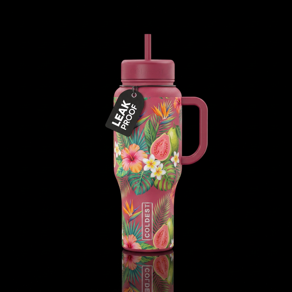 Guava Paradise water bottle design