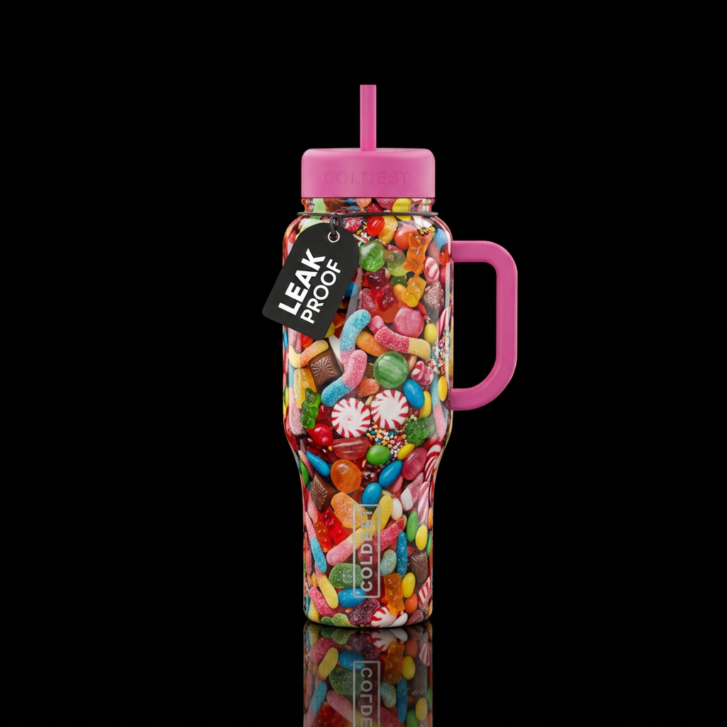 Candy Kiss water bottle design