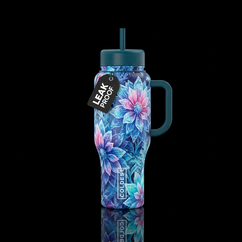 Icy Bloom water bottle design